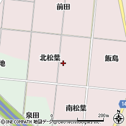 福島県福島市大森（北松葉）周辺の地図