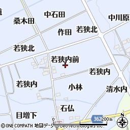 福島県福島市荒井若狭内前周辺の地図