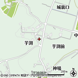 福島県福島市山田芋渕前周辺の地図
