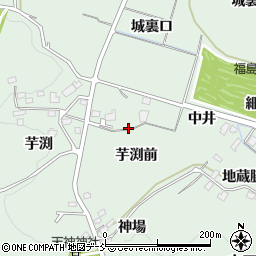 福島県福島市山田芋渕周辺の地図