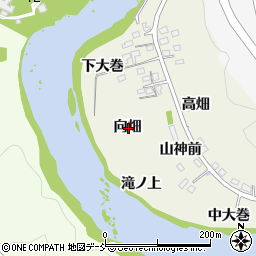 福島県福島市小倉寺向畑周辺の地図