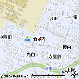 福島県福島市永井川竹ノ内周辺の地図