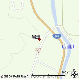 福島県伊達市月舘町下手渡岩巡周辺の地図