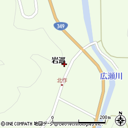 福島県伊達市月舘町下手渡（岩巡）周辺の地図