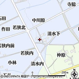 福島県福島市荒井清水内周辺の地図