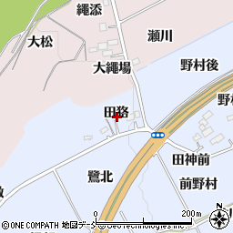 福島県福島市荒井田狢周辺の地図
