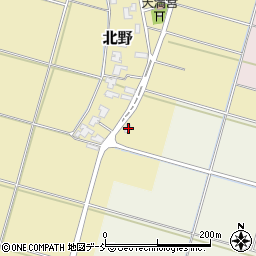 新潟県新潟市西蒲区北野343-2周辺の地図