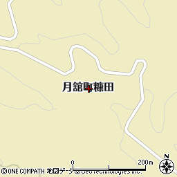 福島県伊達市月舘町糠田周辺の地図