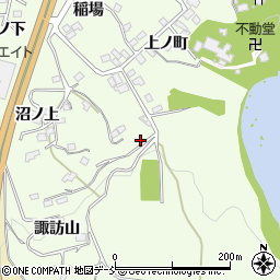 福島県福島市黒岩諏訪山周辺の地図