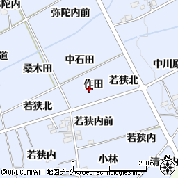 福島県福島市荒井作田周辺の地図