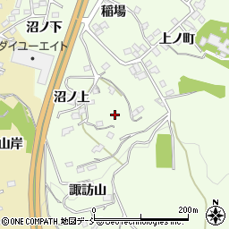 福島県福島市黒岩周辺の地図