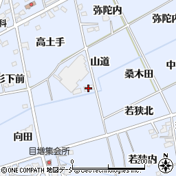 福島県福島市荒井山道周辺の地図