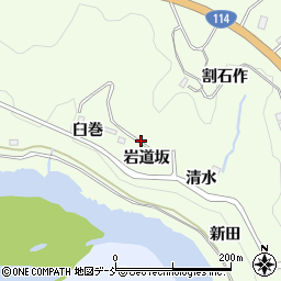 福島県福島市渡利（岩道坂）周辺の地図