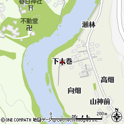 福島県福島市小倉寺（下大巻）周辺の地図