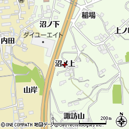 福島県福島市黒岩（沼ノ上）周辺の地図