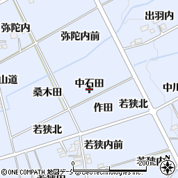 福島県福島市荒井中石田周辺の地図