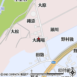福島県福島市上名倉大繩場周辺の地図