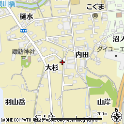 福島県福島市伏拝大杉1-5周辺の地図