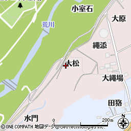 福島県福島市上名倉大松周辺の地図
