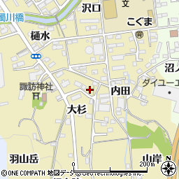 福島県福島市伏拝大杉1-1周辺の地図