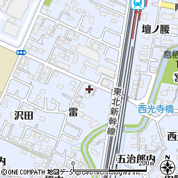 福島県福島市永井川沢田8周辺の地図