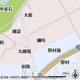 福島県福島市上名倉瀬川周辺の地図