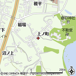 福島県福島市黒岩上ノ町周辺の地図