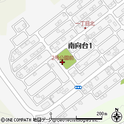 2号公園前周辺の地図