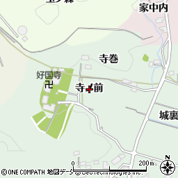 福島県福島市山田寺ノ前周辺の地図