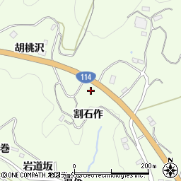 福島県福島市渡利割石作周辺の地図