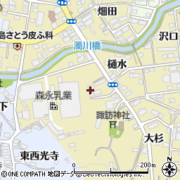 福島県福島市伏拝清水内周辺の地図