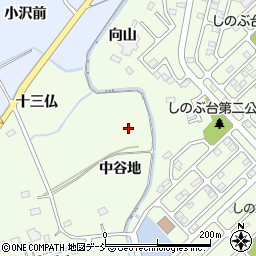 福島県福島市上鳥渡（中谷地）周辺の地図