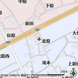 福島県福島市荒井北原周辺の地図
