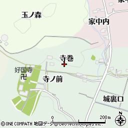 福島県福島市山田寺巻周辺の地図