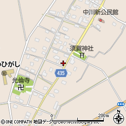 新潟県五泉市中川新2341-1周辺の地図