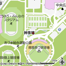 福島県福島市佐原神事場周辺の地図