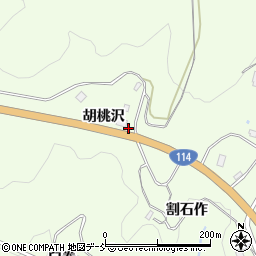 福島県福島市渡利胡桃沢周辺の地図