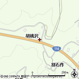 福島県福島市渡利（胡桃沢）周辺の地図