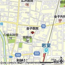 金子医院周辺の地図