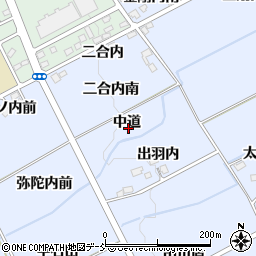 福島県福島市荒井中道周辺の地図