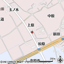 福島県福島市上名倉上原周辺の地図