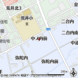 福島県福島市荒井中ノ内前周辺の地図