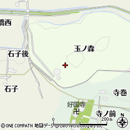 福島県福島市上鳥渡玉ノ森周辺の地図