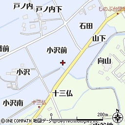 福島県福島市荒井小沢前周辺の地図