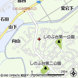 福島県福島市上鳥渡しのぶ台1周辺の地図