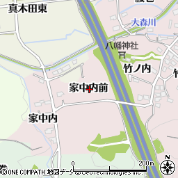 福島県福島市大森家中内前周辺の地図