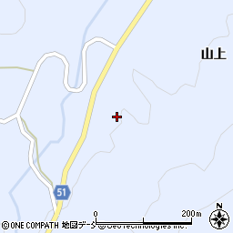 福島県伊達市霊山町上小国牛転周辺の地図