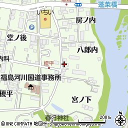 福島県福島市黒岩八郎内12周辺の地図