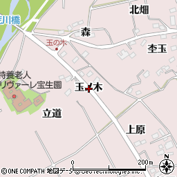 福島県福島市上名倉玉ノ木周辺の地図