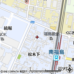 福島県福島市永井川（松木下）周辺の地図